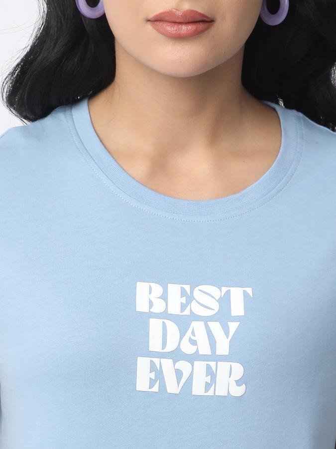 Graphic Print Women Round Neck Light T-Shirt image number 3