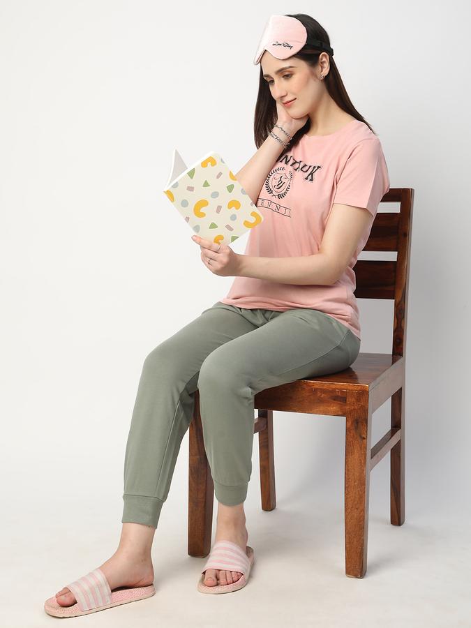 Women Cotton Regular Fit Crew Neck Graphic T-shirt