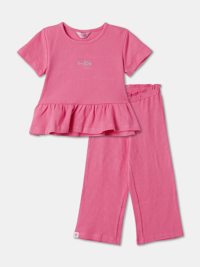 Girls Ribbed Pants & Top Set image number 0