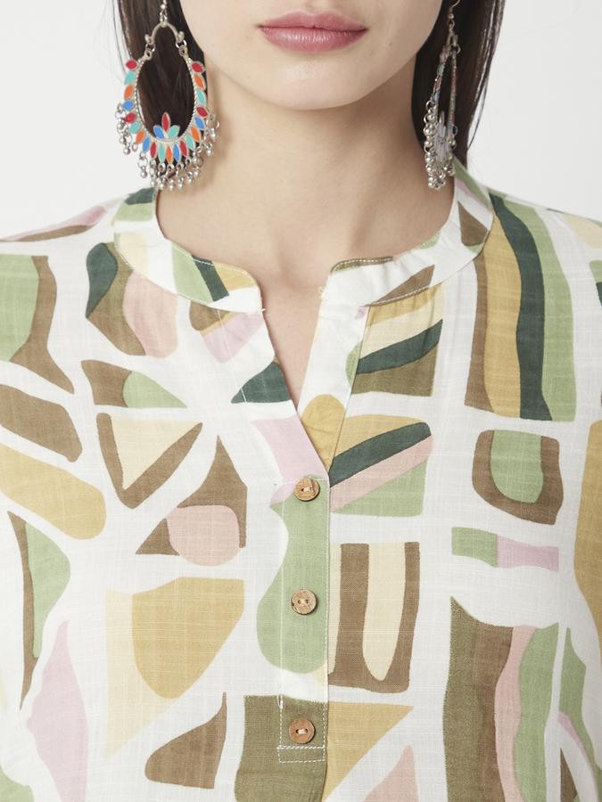 Women Floral Print A-line Kurta  image number 3