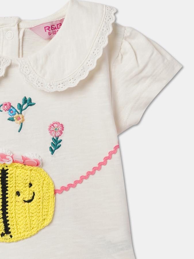 Girl Regular Fit Embroidered Top image number 2