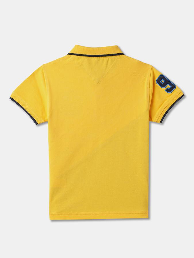 Boys Colourblock Relaxed Fit Polo T-Shirt data-index=