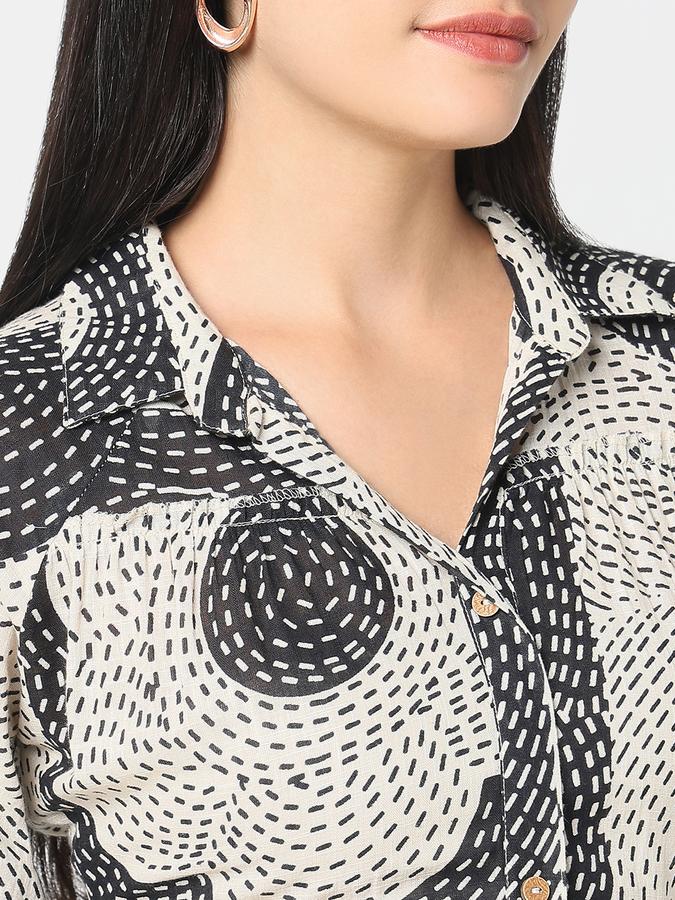 R&B Women's Black Printed Dress