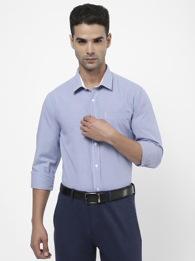 R&B Men Blue Formal Shirts image number 3