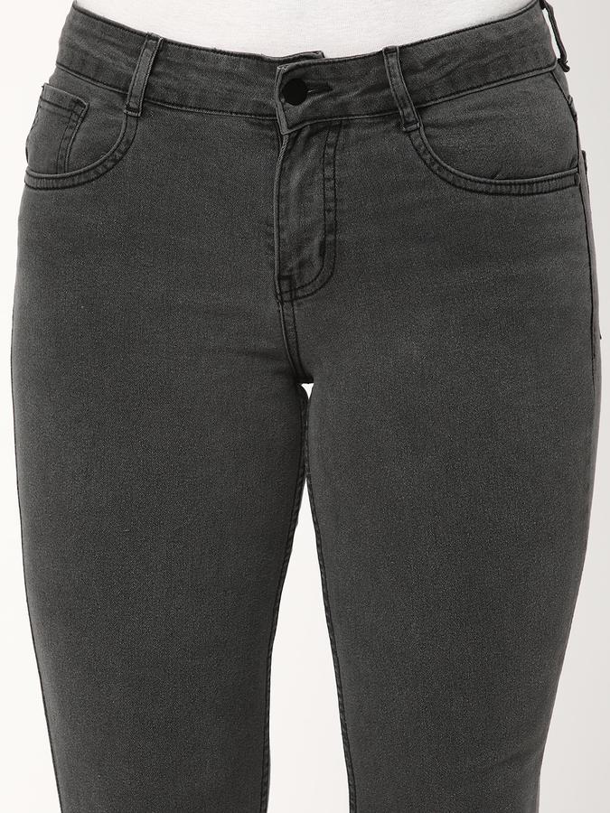Women Stretch Denim Skinny Fit Mid Rise Dyed Wash Jeans