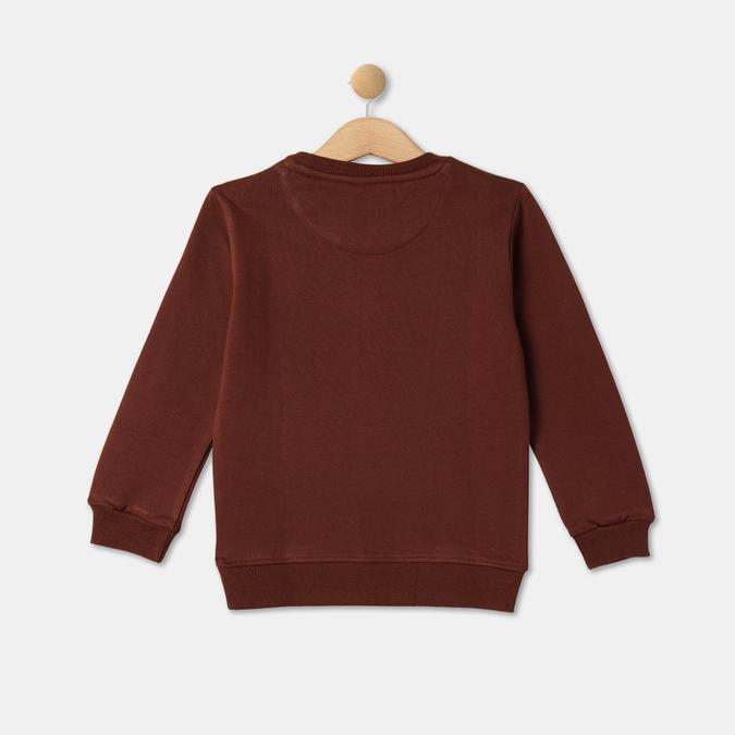 Girls Typographic Print Round-Neck Sweatshirt data-index=