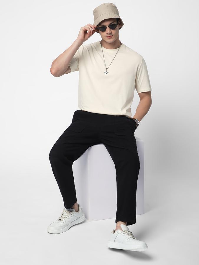 R&B MEN'S Solid T-Shirt with Crew Neck and Short Sleeves image number 1