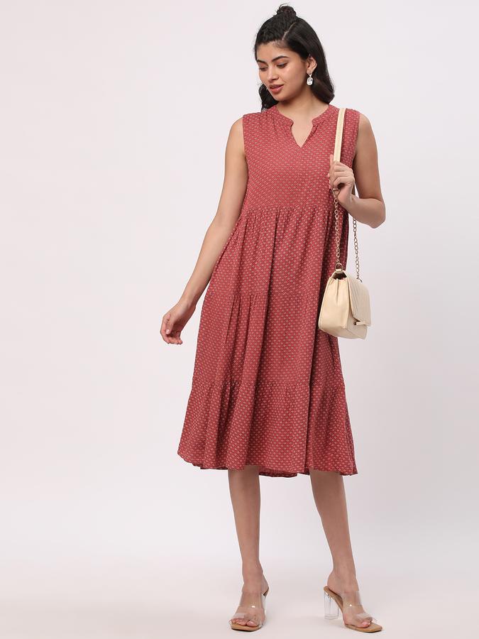 R&B Women's Pink Printed Dress