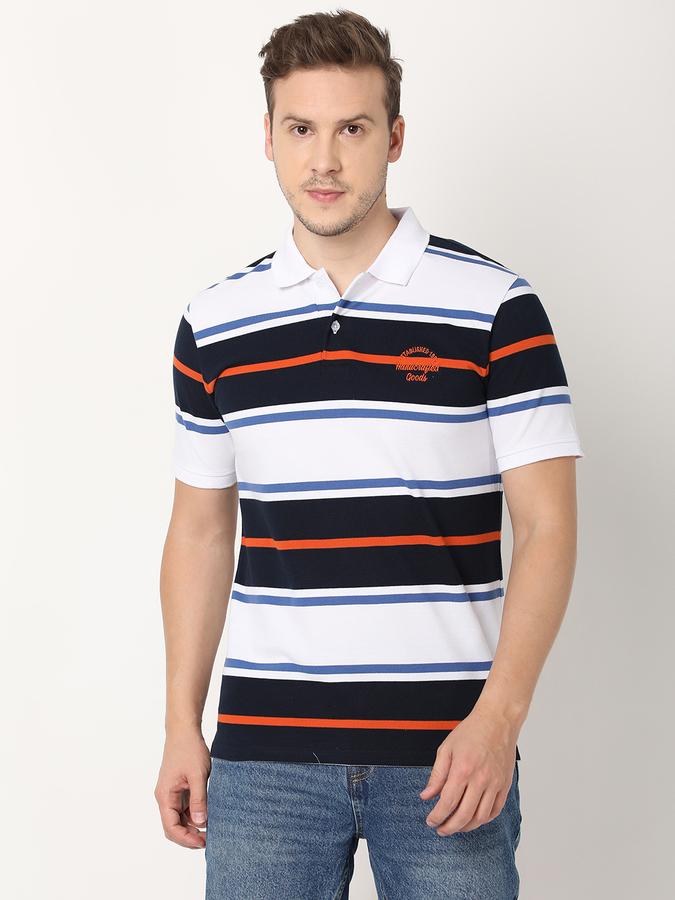 Men Striped Regular Fit T-Shirt image number 0