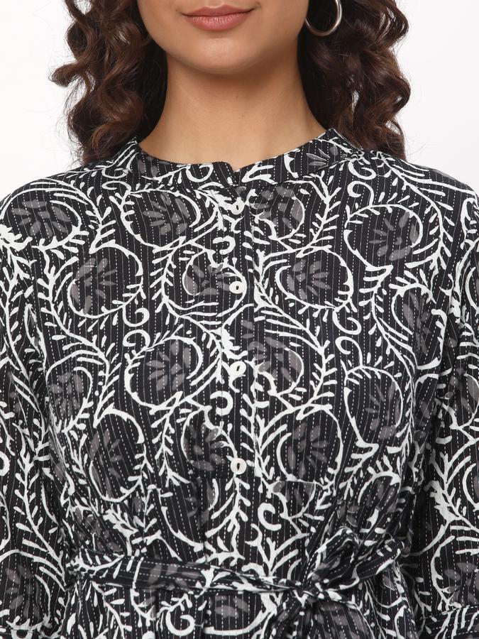 R&B Women's Printed Cotton Dress 3Q Sleeve image number 3