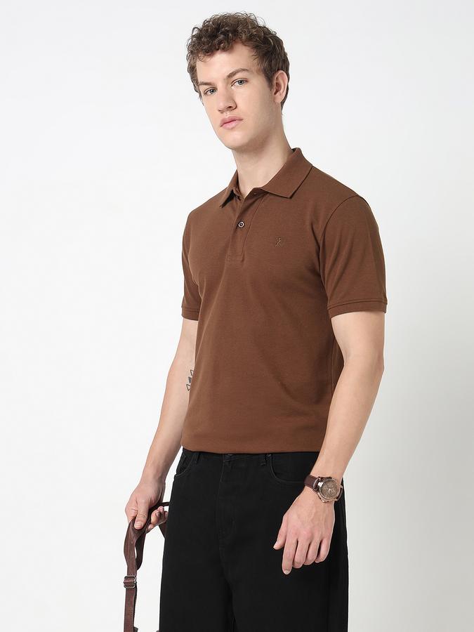 Solid Polo T-Shirt with Short Sleeves