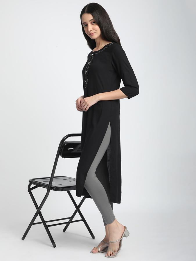 Women Cotton Lycra Elasticated Waist Full Length Solid Leggings