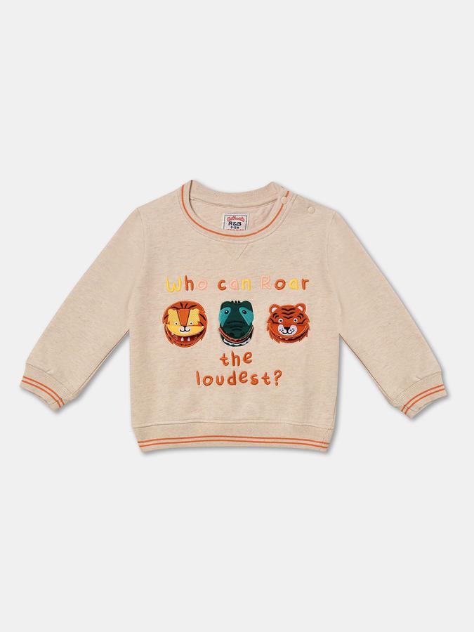 Boys Relaxed Fit Full Sleeve Crew Neck SweaT-Shirt