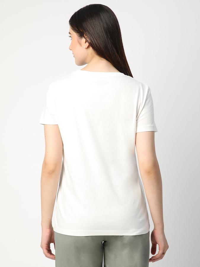 Women Cotton Regular Fit Round Neck Graphic T-shirt