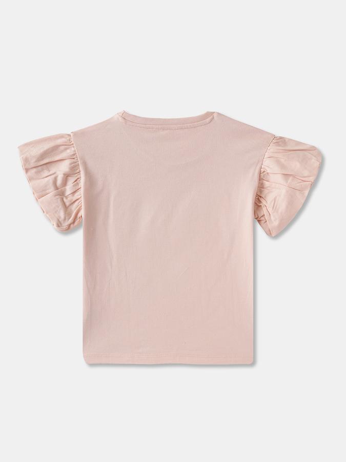 Girls Regular Fit Short Sleeve Crew Neck Top