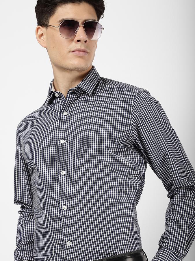 R&B Blue Men Formal Shirts