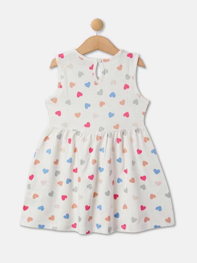 Girls Micro Print A-Line Dress image number 1
