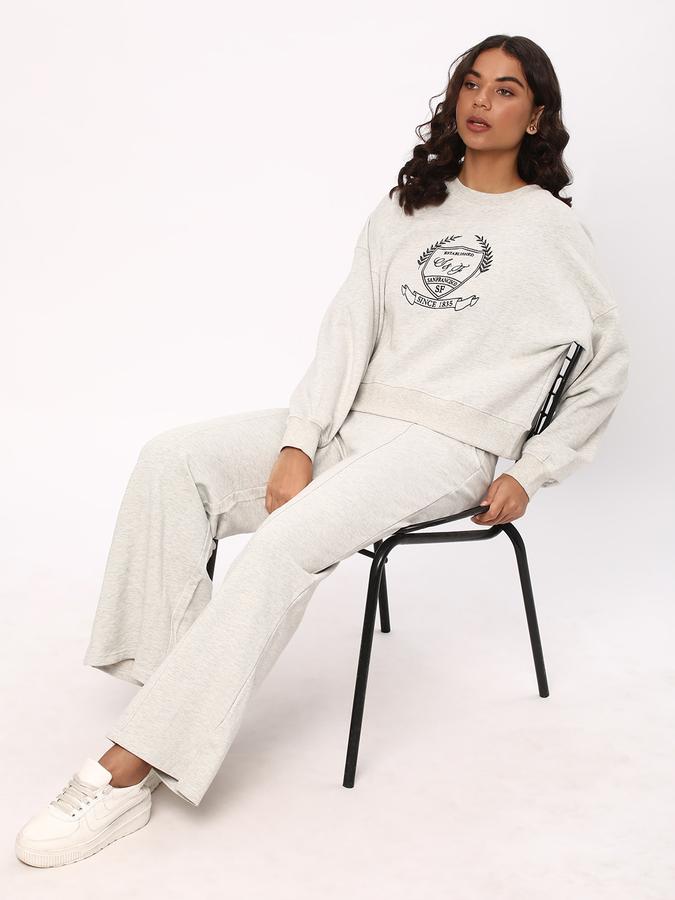 Women Typographic Print Round-Neck Sweatshirt image number 1