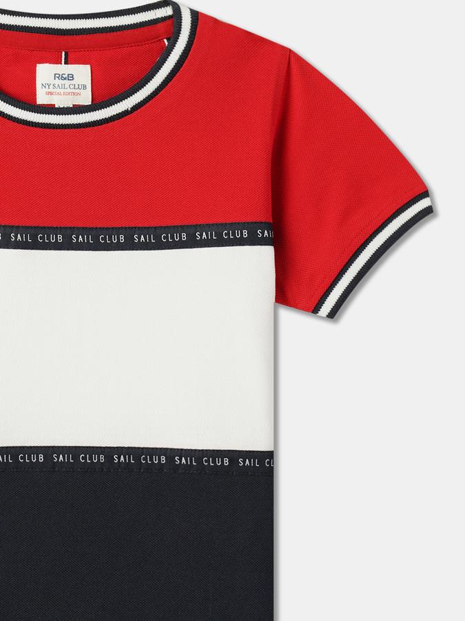 Boy Colourblock Round-Neck T-Shirt image number 2