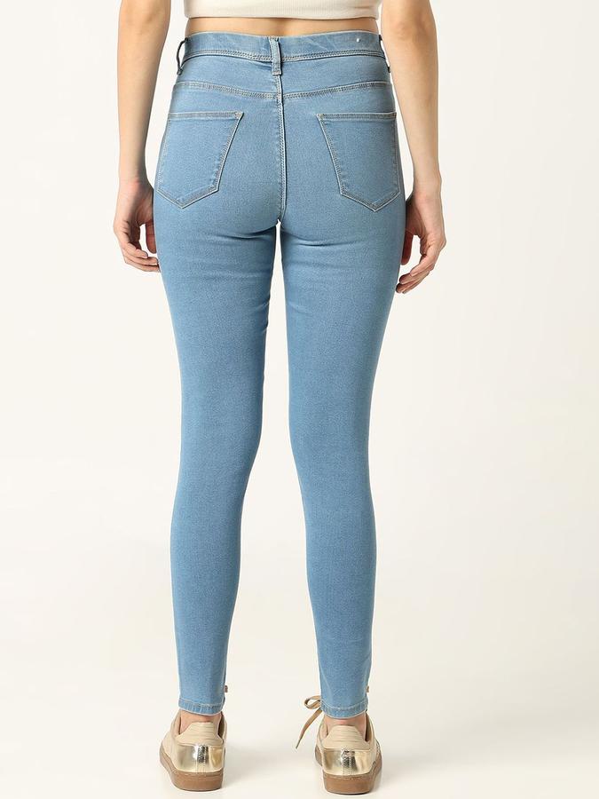 R&B Women Mid Blue Skinny Fit Mid-Rise Jeans