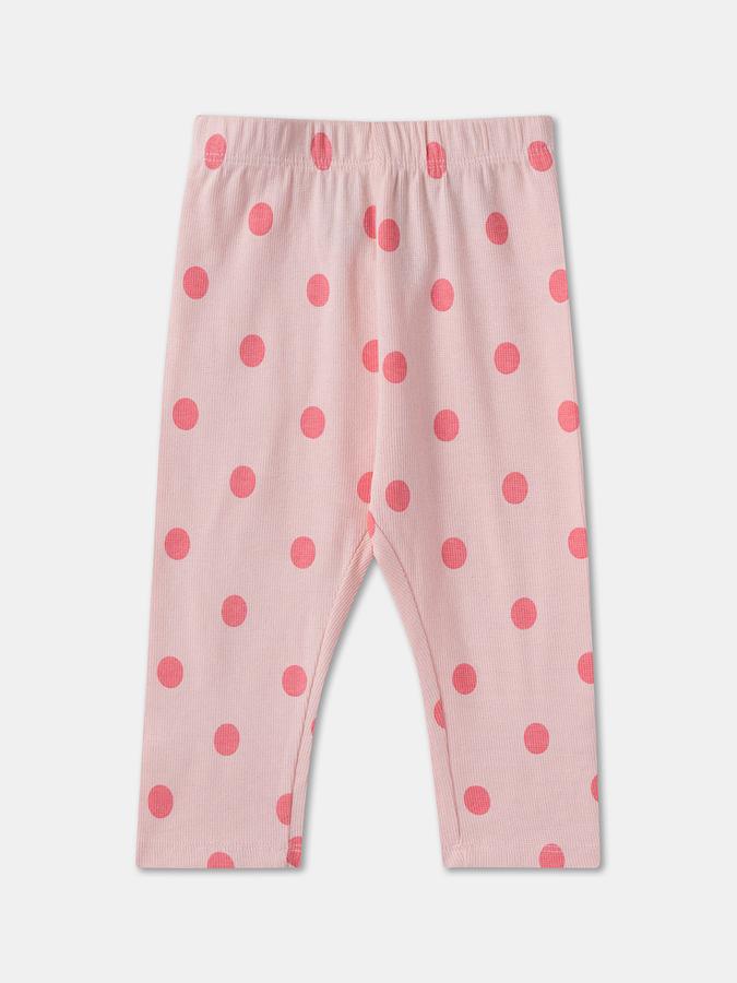 Girls Polka Dot Full Length Mid Rise Legging