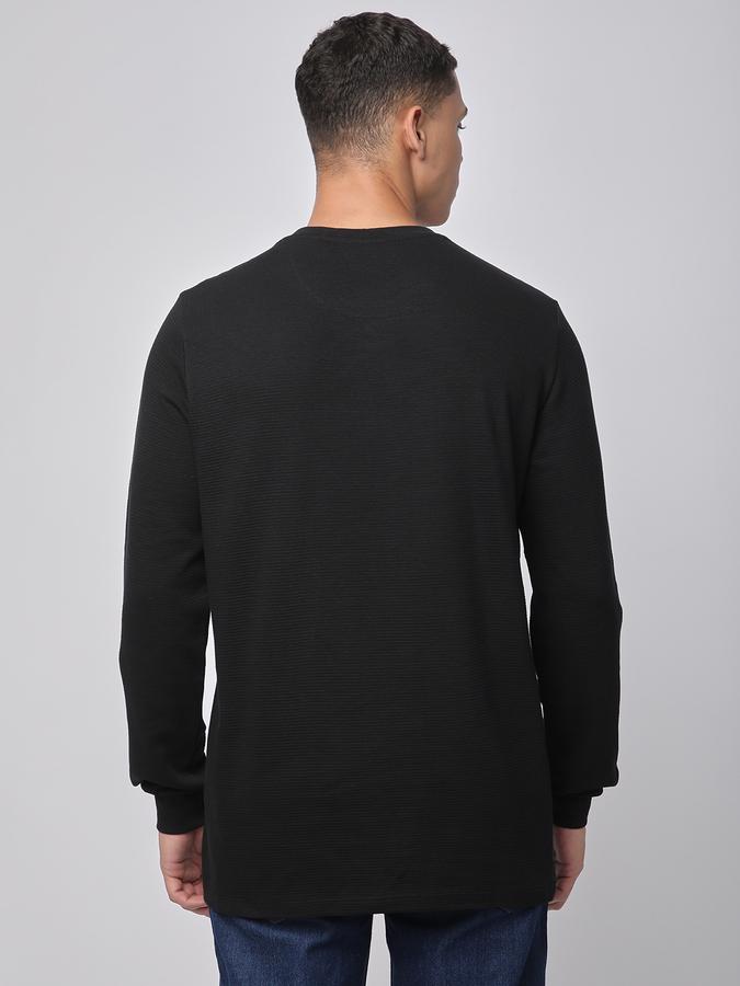 Men Cotton Relaxed Fit Crew Neck Solid Sweatshirt