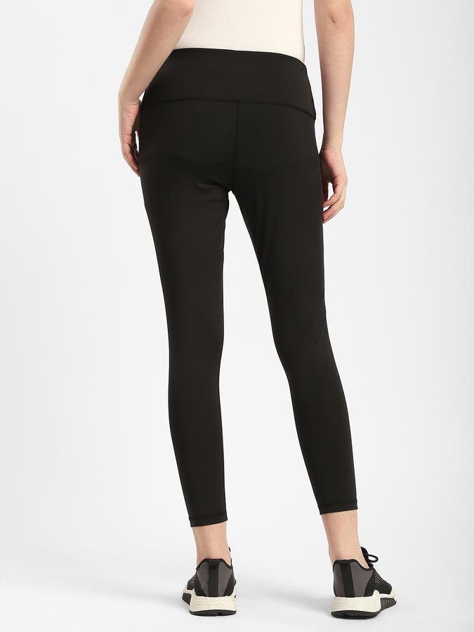 R&B Women Black Solid Leggings