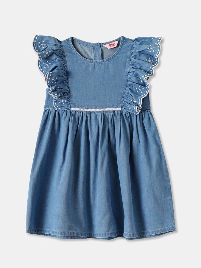 R&B Girls Midi/Knee Length Casual Dress , Short Sleeve