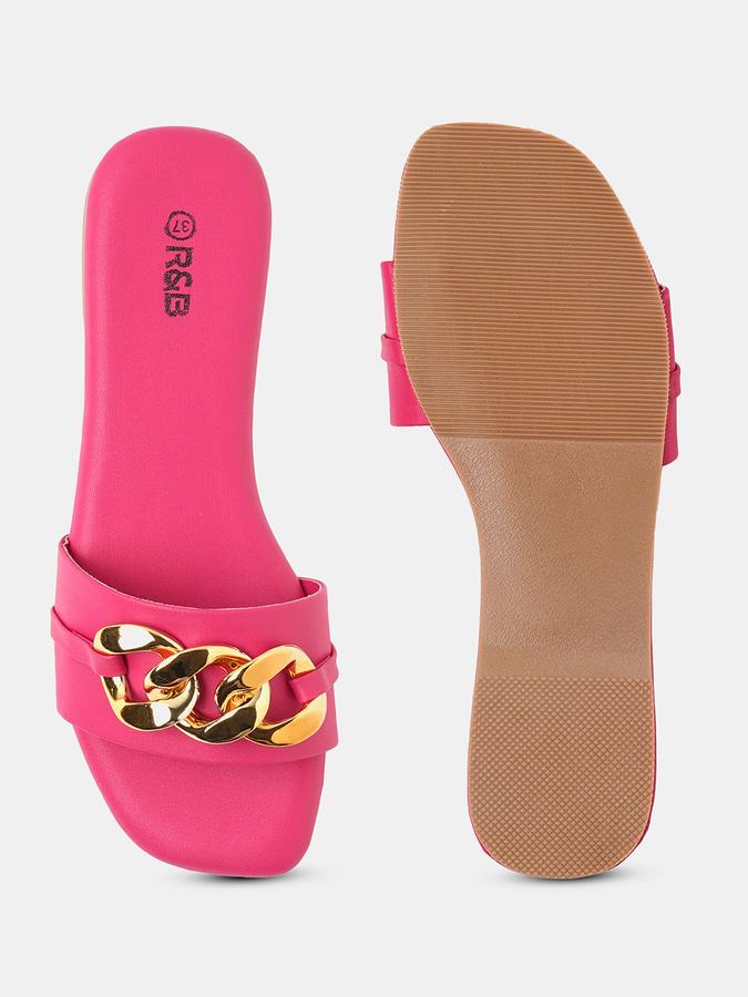 Open-Toe Slip-On Flat Sandals image number 3