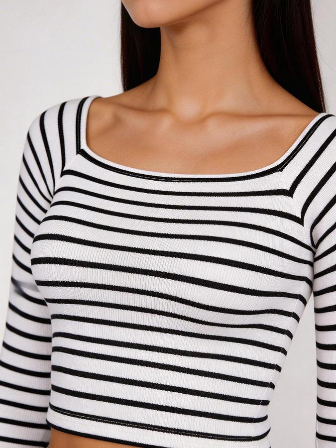 R&B White Self Designed Women Fitted Top 