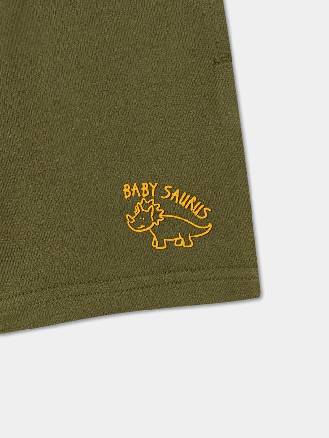 Boys Cotton Relaxed Fit Drawstring Waist Clean Hem Shorts