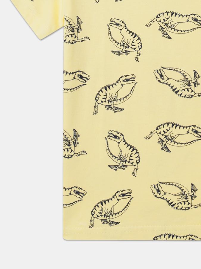 Boys Relaxed Fit Round-Neck T-Shirt image number 3