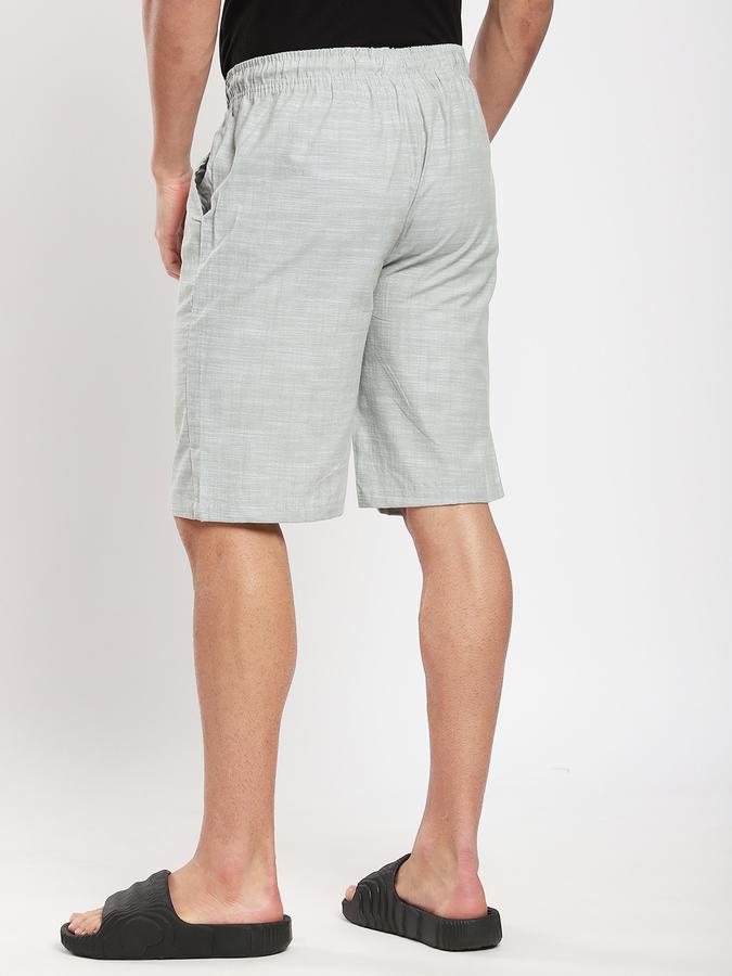 Men Cotton Relaxed Fit Solid Drawstring Sleep Shorts