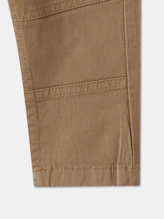 Boys Twill Regular Fit Drawstring Waist Clean Hem Trousers