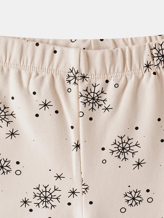 R&B Girls' Beige Printed Trousers