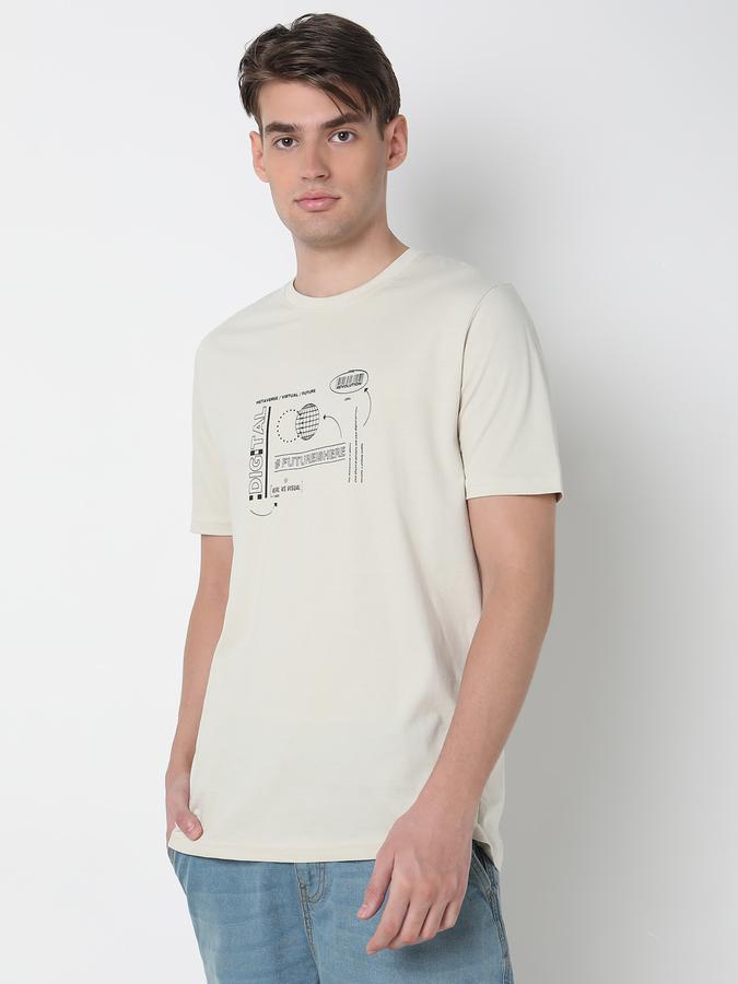 Men Graphic Print Regular Fit Crew-Neck T-Shirt image number 1