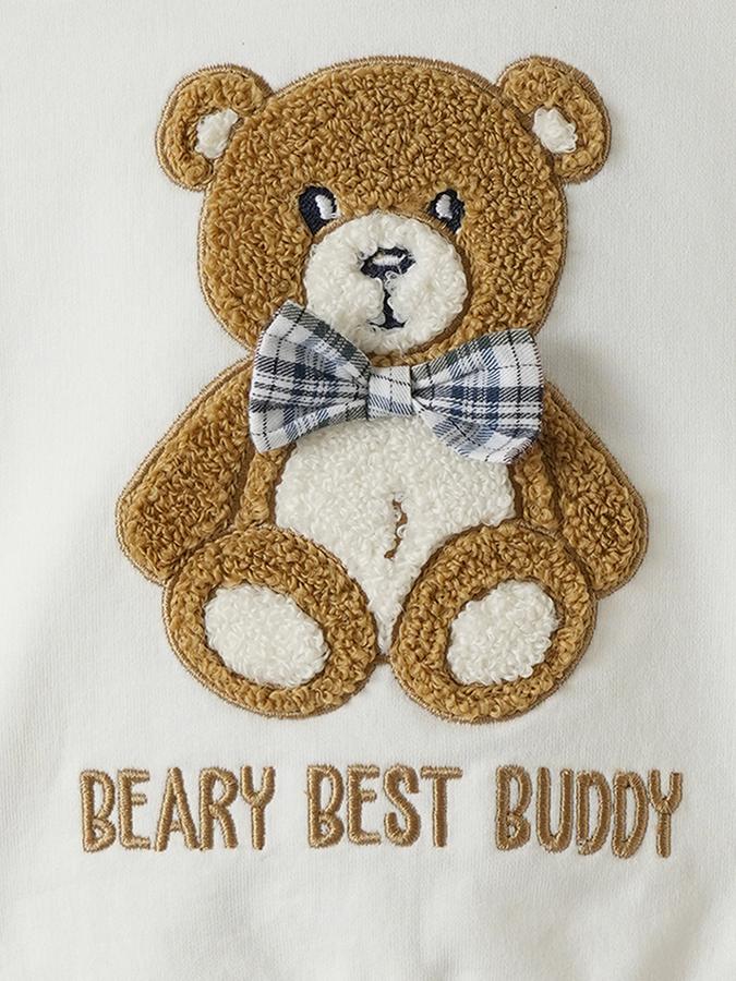 Boys Cotton Relaxed Fit Hooded Applique Hoodie