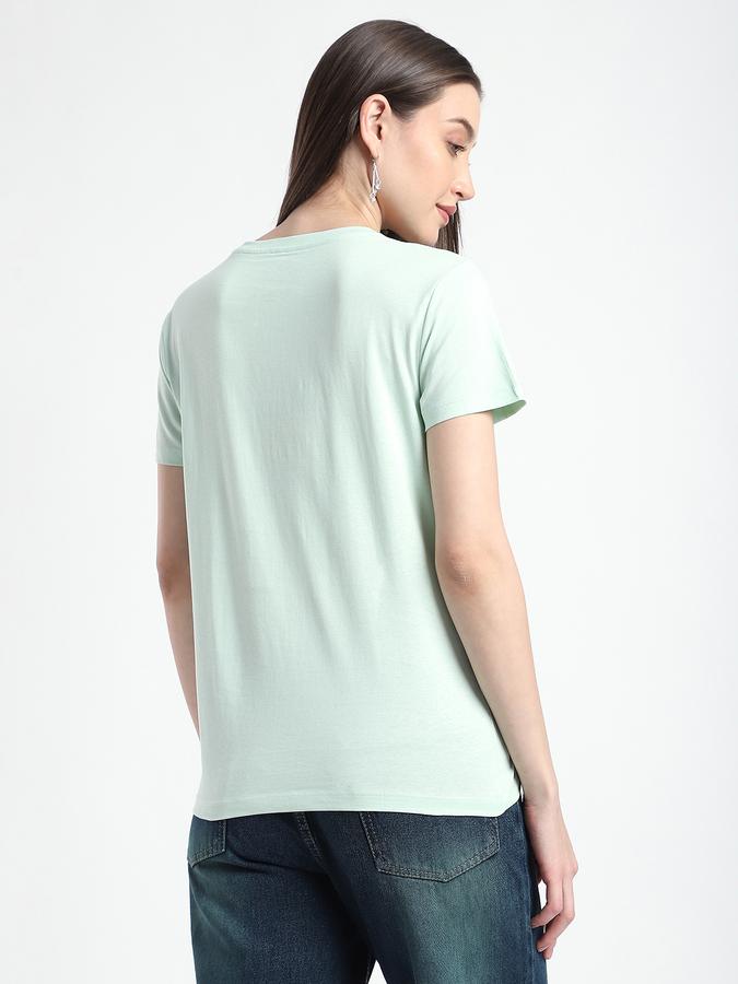 Women Cotton Regular Fit Crew Neck Graphic T-shirt