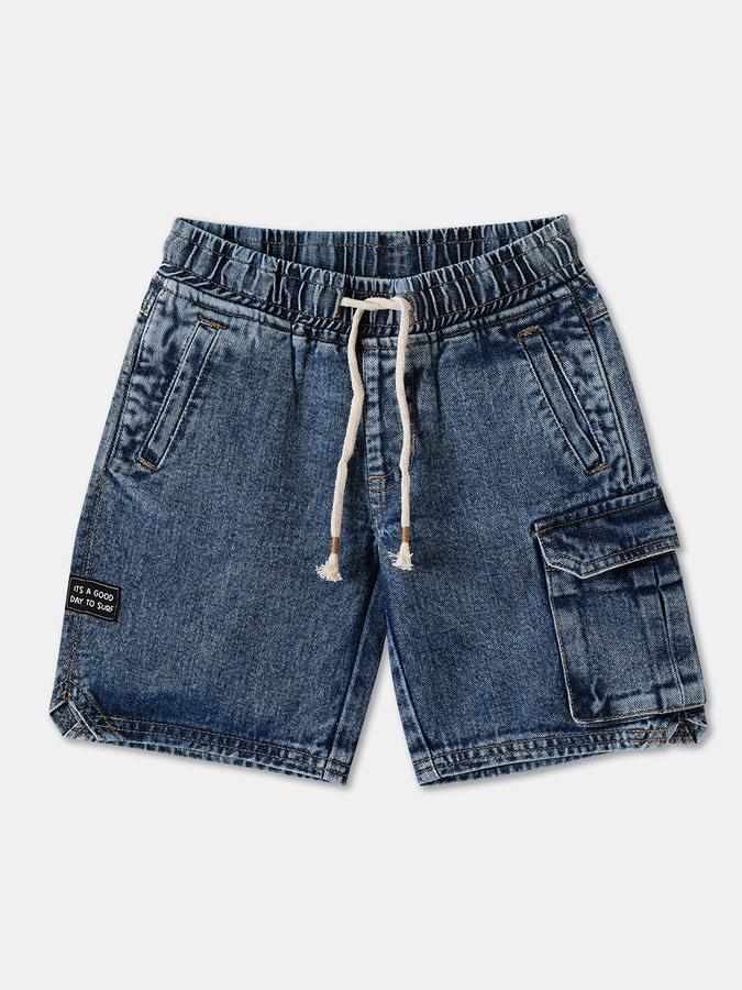 Boys Cotton Regular Fit Mid Waist Basic Hem Shorts