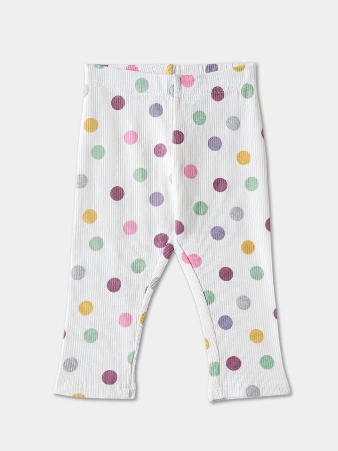 R&B Girls' White Printed Leggings