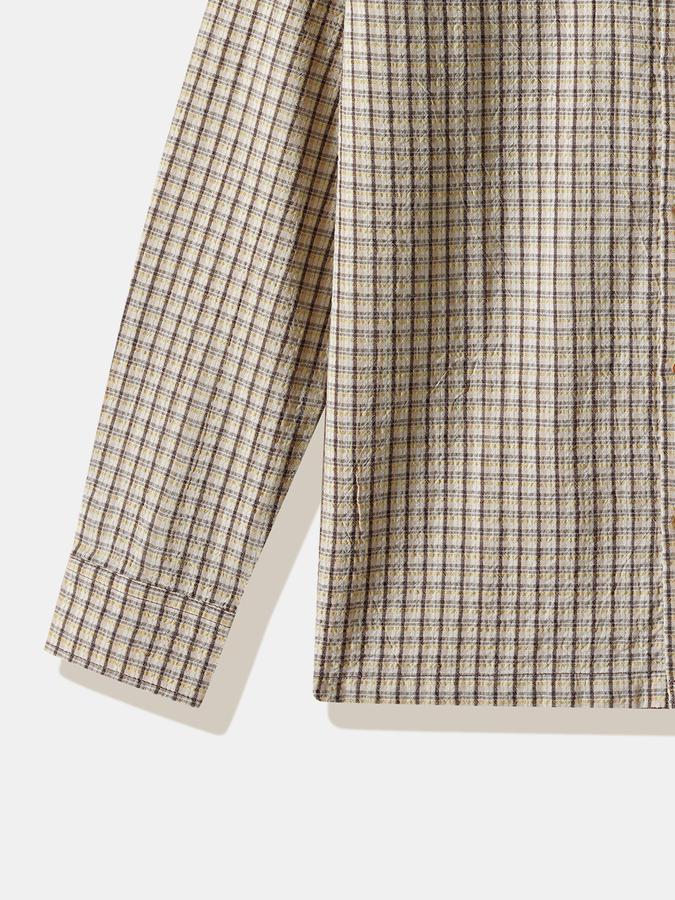 R&B Boys' Beige Checked Shirt
