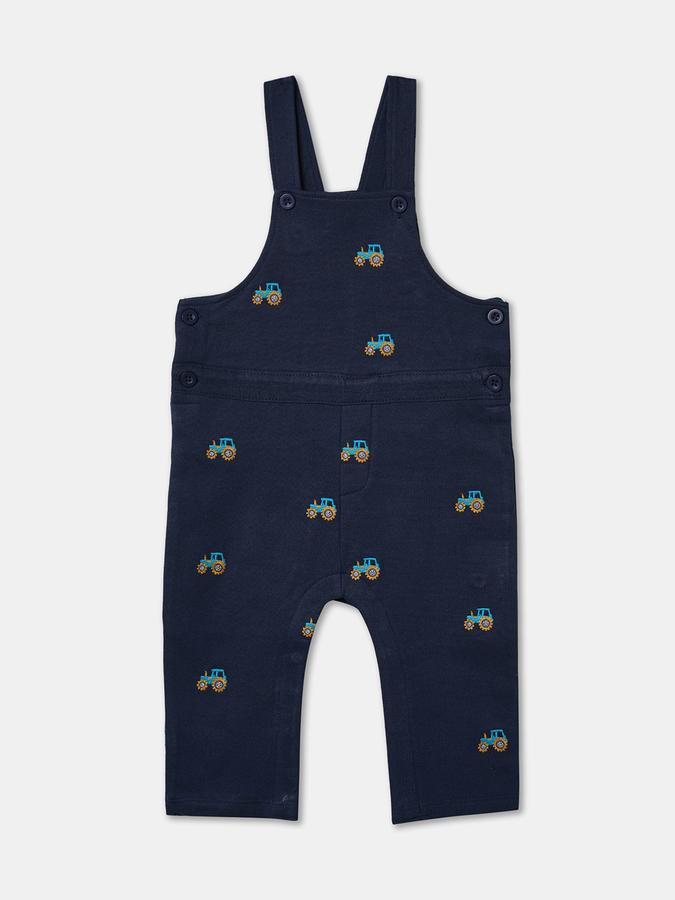 Boys Graphic Full Sleeves T-shirt with Dungarees Fashion Set
