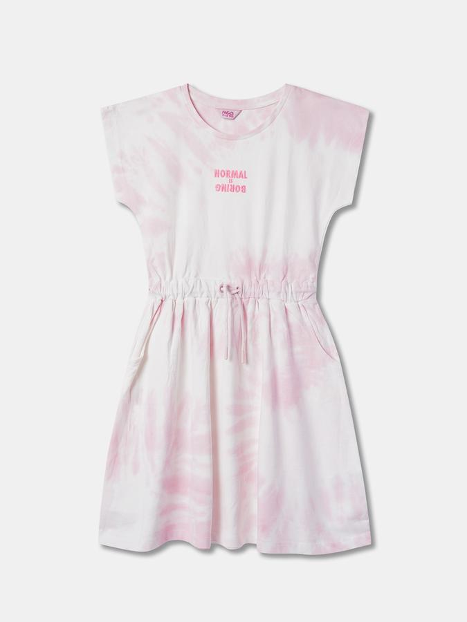 Girls Tie & Dye Fit & Flare Dress image number 0