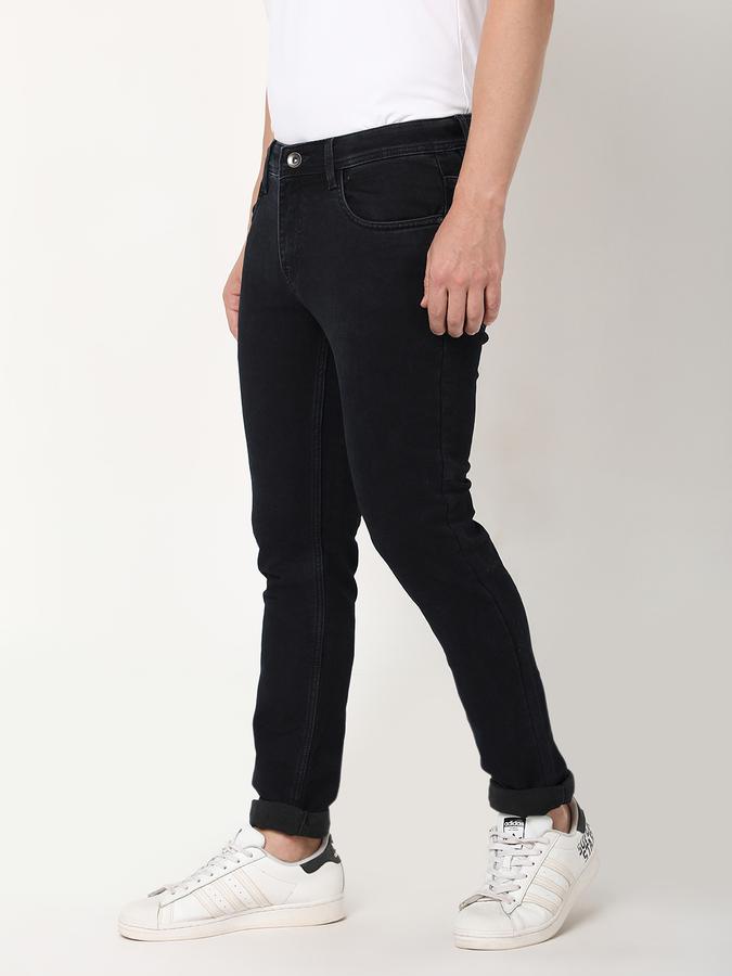 Men Cotton Skinny Fit Mid Rise Clean Look Jeans