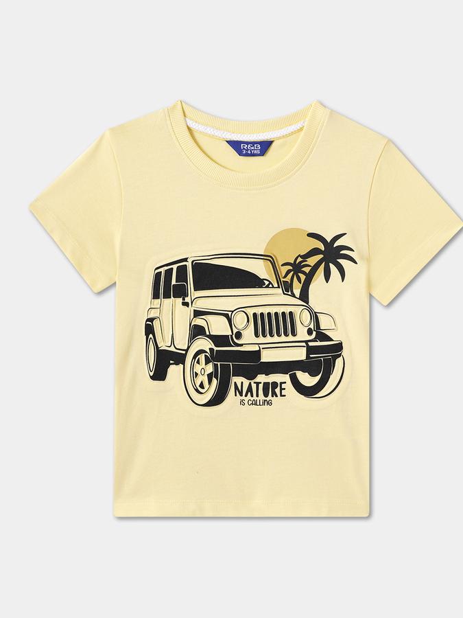 Boys Graphic Print Pure Cotton Regular T Shirt 