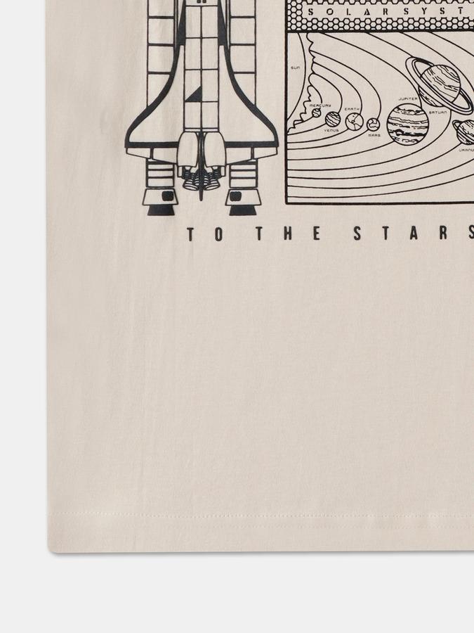 Boys Cotton Regular Fit Crew Neck Graphic T-shirt