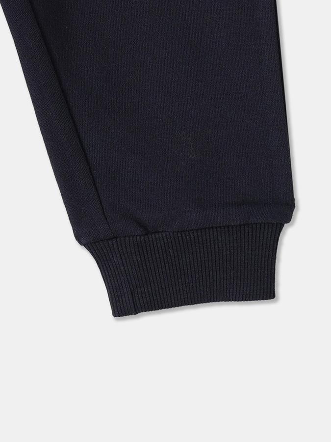 Boys Cotton Regular Fit Drawstring Waist Cuffed Hem Joggers