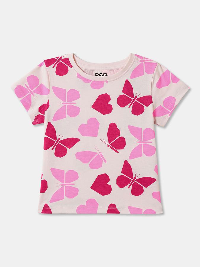 Girls Regular Fit Short Sleeve Crew Neck T-Shirt