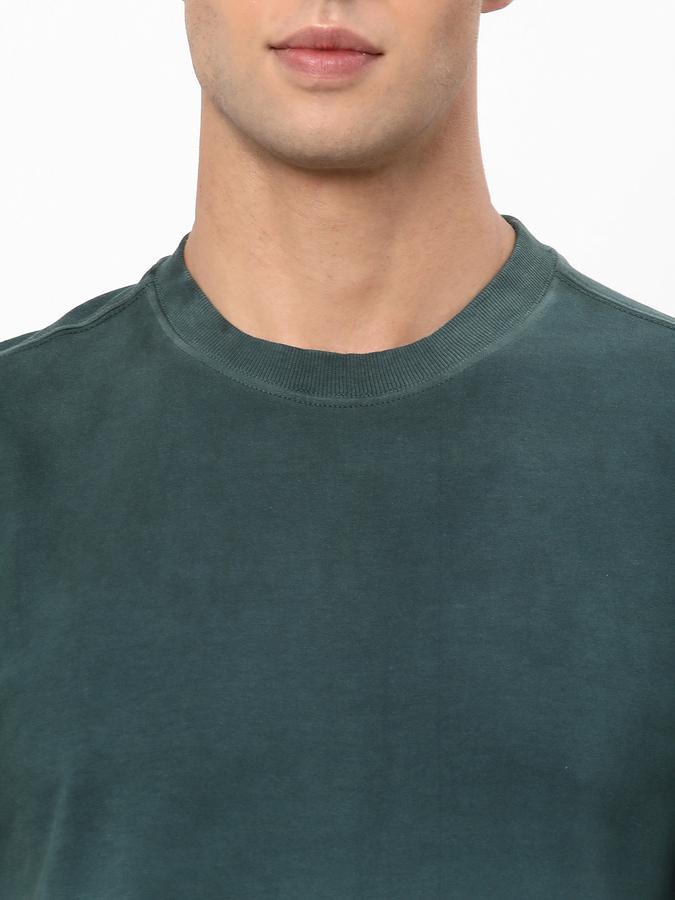 Men Cotton Regular Fit Crew Neck Tie-Dye Sweatshirt