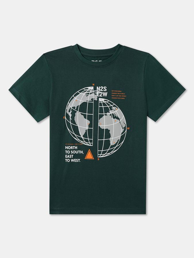 Boys Graphic Print Pure Cotton Regular T Shirt image number 0
